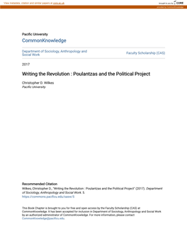 Poulantzas and the Political Project