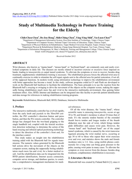 Study of Multimedia Technology in Posture Training for the Elderly