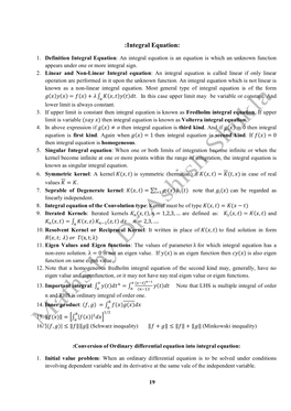 Integral Equation