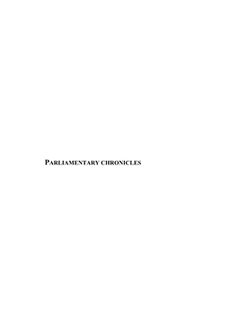Parliamentary Chronicles