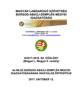 Borsod-Abaúj-Zemplén Megyei Igazgatóság