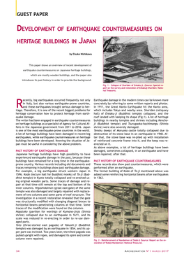 Development of Earthquake Countermeasures on Heritage Buildings in Japan