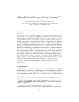 Schema Profiling of Document-Oriented Databases$,$$