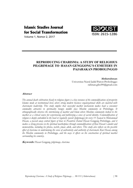 Islamic Studies Journal for Social Transformation ISSN