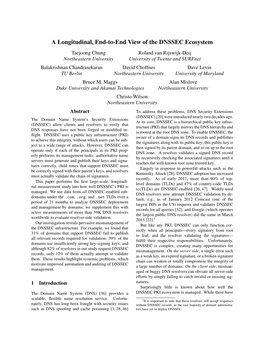 A Longitudinal, End-To-End View of the DNSSEC Ecosystem