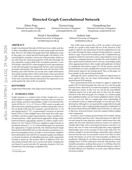 Directed Graph Convolutional Network