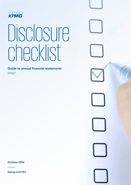 Guide to Annual Financial Statements – Disclosure Checklist 2016