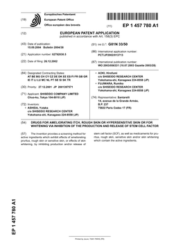 Drugs for Ameliorating Itch, Rough Skin Or Hypersensitive Skin Or for Whitening Via Inhibition of the Production and Release of Stem Cell Factor