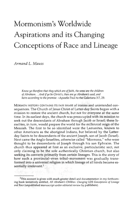 Mormonism's Worldwide Aspirations and Its Changing Conceptions of Race and Lineage