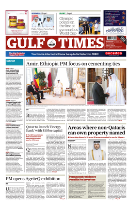 Amir, Ethiopia PM Focus on Cementing Ties Areas Where Non-Qataris Can