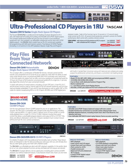 Ultra-Professional CD Players In