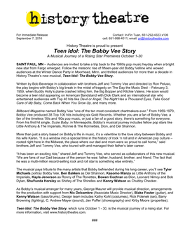 Teen Idol Pressrelease 9.6.16.Pdf