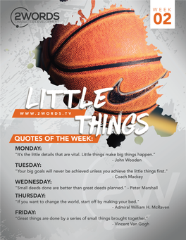 Little Things 02 Content Overview C Coaches Captains Athletes Parents
