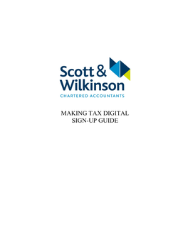 Making Tax Digital Sign-Up Guide