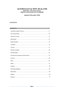 Australian Genealogy and History