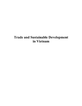 Trade and Sustainable Development in Vietnam