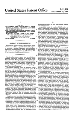 United States Patent Office Patented Oct