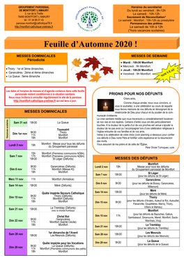 Feuille D'automne 2020 !