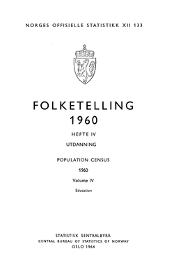 Folketelling 1960 Hefte IV