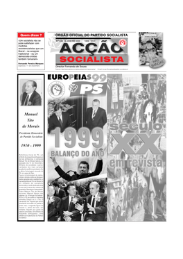 Partido Socialista.» 6 JANEIRO 2000 1 ACÇÃO SOCIALISTA a SEMANA