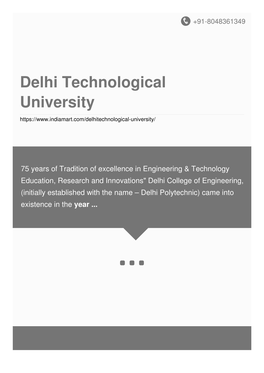 Delhi Technological University