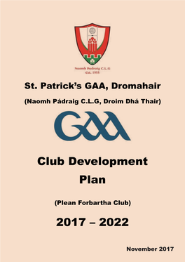 Club Development Plan 2017 – 2022
