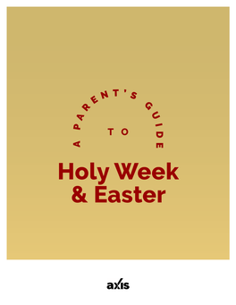 Holy Week & Easter