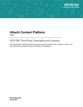 HCP-DM Third-Party Copyrights and Licenses