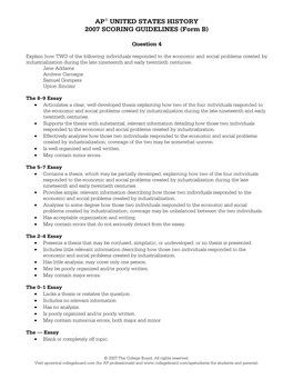 AP 07 US History Form B Q4