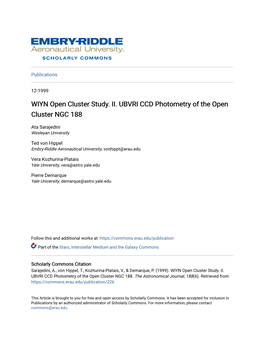 WIYN Open Cluster Study. II. UBVRI CCD Photometry of the Open Cluster NGC 188