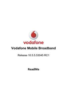 Vodafone Mobile Broadband Readme