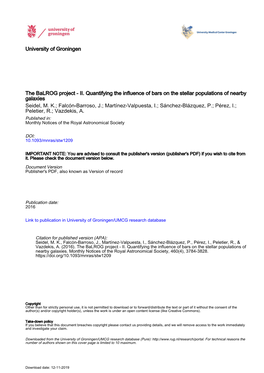 II. Quantifying the Influence of Bars on the Stellar Populations of Nearby Galaxies Seidel, M