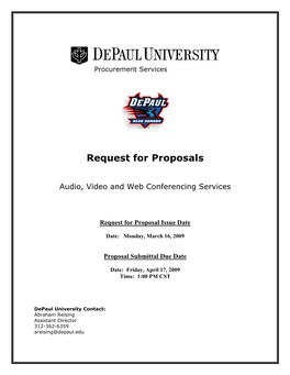 Request for Proposals