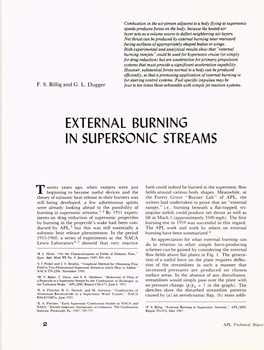 External Burning in Supersonic Streams