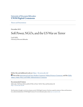 Soft Power, Ngos, and the Us War on Terror