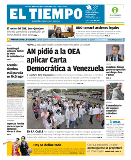 AN Pidió a La OEA Aplicar Carta Democrática a Venezuela