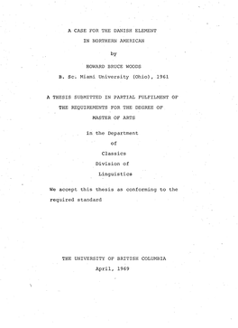 A Case for the Danish Element in Northern