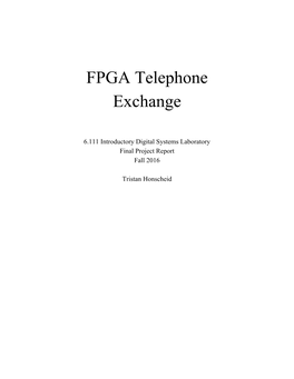 FPGA Telephone Exchange