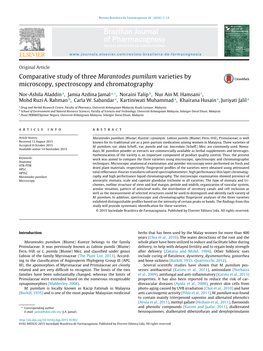 Comparative Study of Three Marantodes Pumilum Varieties By