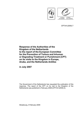 Response of the Authorities Of