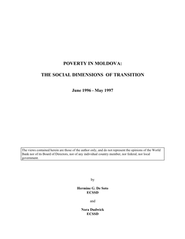 Poverty in Moldova