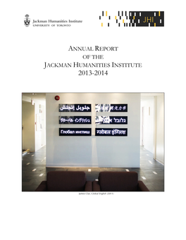 Jackman Humanities Institute 2013-2014