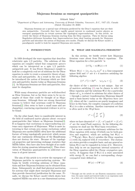 Majorana Fermions As Emergent Quasiparticles