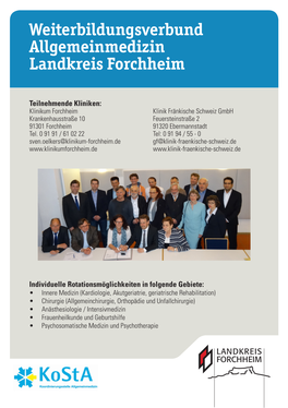 Weiterbildungsverbund Allgemeinmedizin Landkreis Forchheim