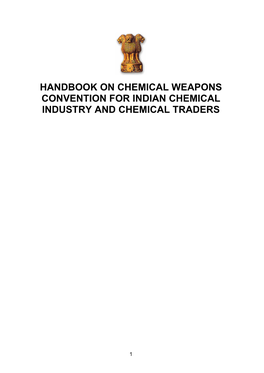 Handbook on Chemical Weapons Convention for Indian Chemical Industry and Chemical Traders