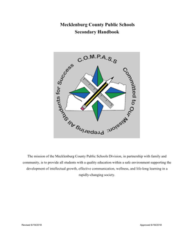 Mecklenburg County Public Schools Secondary Handbook