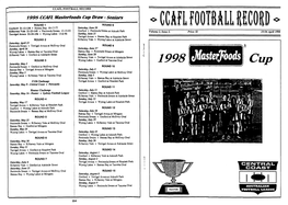 &lt;&gt; CCAFL FOOTBALL RECORD&lt;&gt;