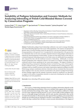 Suitability of Pedigree Information and Genomic Methods for Analyzing Inbreeding of Polish Cold-Blooded Horses Covered by Conservation Programs