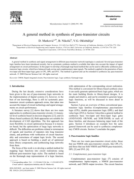 A General Method in Synthesis of Pass-Transistor Circuits