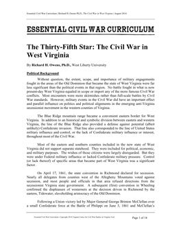 The War in West Virginia Essay